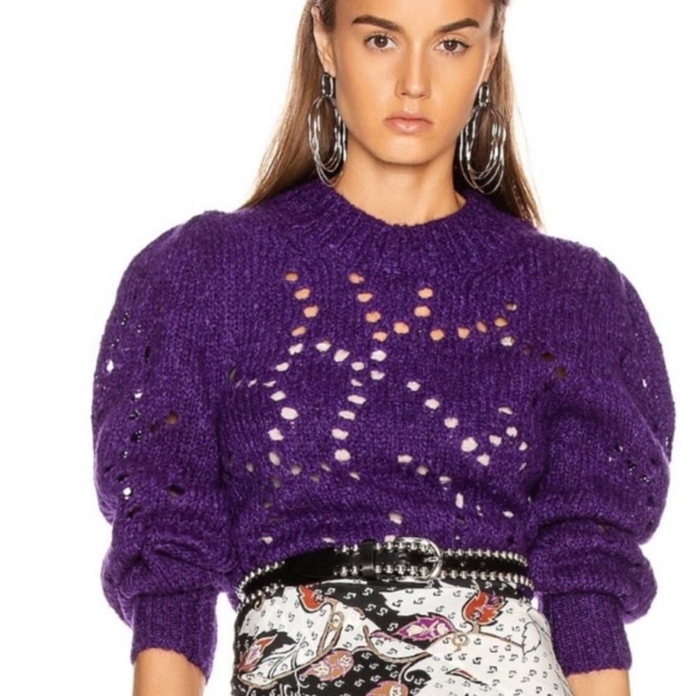 Isabel Marant Etoile Purple Knit Women's Sweater